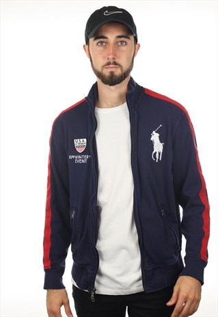 VINTAGE RALPH LAUREN ZIP UP SWEATSHIRT JUMPER