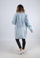 VINTAGE DENIM JACKET OVERSIZED FITTED LONG UK 12 M (CJ2L)