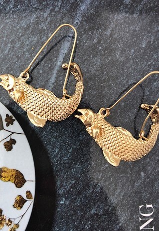 PISCES ZODIAC18K GOLD PLATED EARRINGS