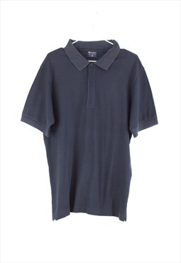 Vintage Champion Polo Shirt in Blue S