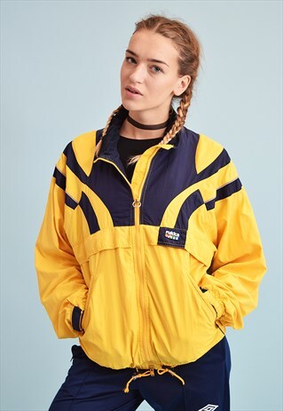90'S RETRO ATHLEISURE SPORTS WINDBREAKER SHELL JACKET