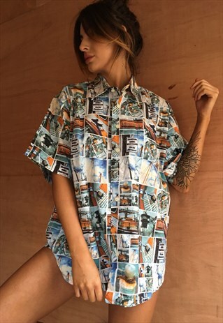 OVERSIZED RETRO 90S 80S VINTAGE UNISEX FESTIVAL SHIRT