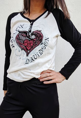 VINTAGE 90S HARLEY DAVIDSON LONG SLEEVES TSHIRT