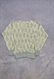VINTAGE PRINGLE KNITTED JUMPER ABSTRACT PATTERNED SWEATER