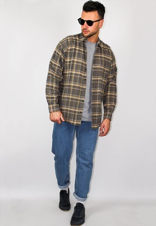 VINTAGE PLAID FLANNEL SHIRT