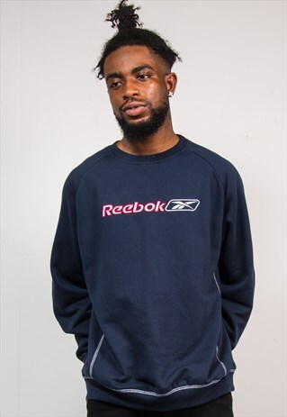 VINTAGE 90'S NAVY REEBOK SWEATSHIRT