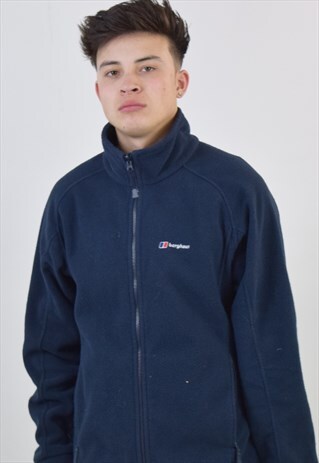 VINTAGE 90S BLUE BERGHAUS ZIP UP FLEECE