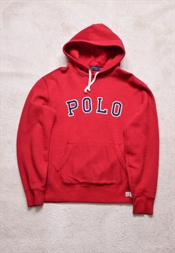 Polo Ralph Lauren Red Spell Out Embroidered Hoodie