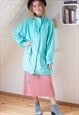 Mint blue lightweight raincoat jacket