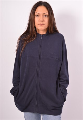 VINTAGE REEBOK TRACKSUIT TOP JACKET NAVY BLUE