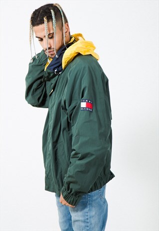 UNIQUE VINTAGE 80S TOMMY HILFIGER WINDBREAKER JACKET / S3948