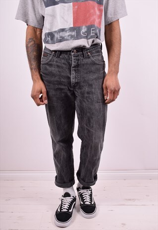 WRANGLER MENS VINTAGE JEANS W33 L30 GREY 90'S