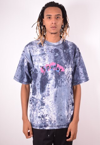 MENS VINTAGE SPURLOS T-SHIRT TOP XL MULTI 90S