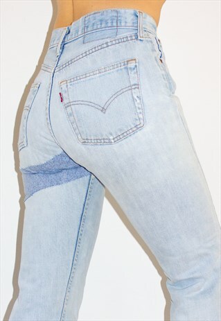 VINTAGE 90'S PATCHED 501 LEVI GUY FIT JEANS