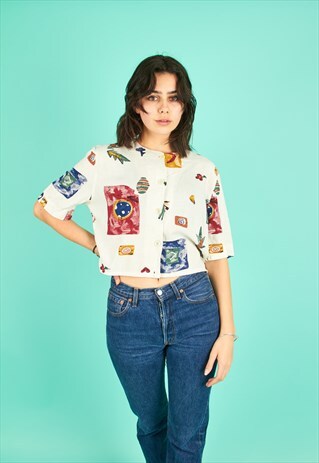 REMADE CROPPED BLOUSE