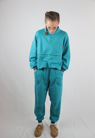 90'S STYLE VINTAGE TRACKSUIT TURQUOISE