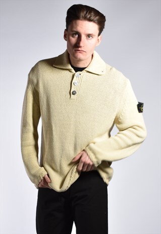VINTAGE 1999 STONE ISLAND KNIT PULLOVER JUMPER