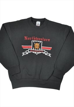 Vintage Northwestern Wildcats Sweater Black Medium