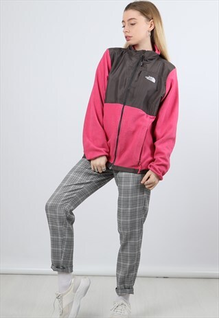 VINTAGE THE NORTH FACE LARGE PINK ZIPPED FLEECE