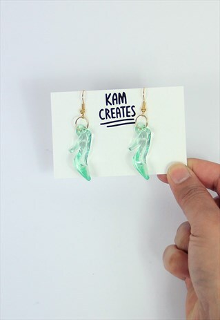 FUN MINI GLASS SHOE EARRINGS