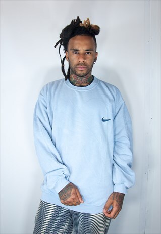 NIKE BLUE EMBROIDED SWEATSHIRT