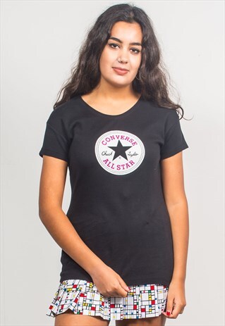 VINTAGE 90'S CONVERSE BLACK SHORT SLEEVE T-SHIRT