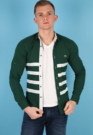 VINTAGE LACOSTE SHIRT IN GREEN NS199