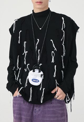 MEN'S premium fringed knitted vest A VOL.1