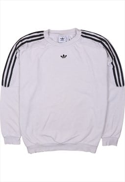 Vintage 90's Adidas Sweatshirt Crew Neck Crewneck White