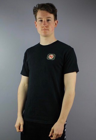 VINTAGE SINGLE STITCH NIKE T-SHIRT IN NAVY WITH PRINT