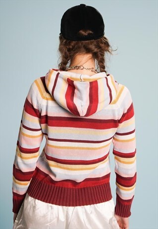 Y2K STRIPED PATTERN TEEN KNIT JUMPER
