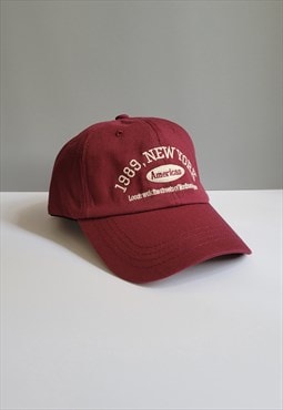 Red American Style Baseball Cap Summer Style