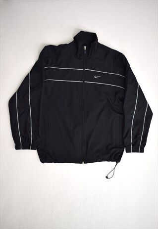 VINTAGE 90S NIKE BLACK WHITE PIPING JACKET
