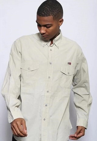 VINTAGE NAPAPIJRI LOGO SHIRT BEIGE