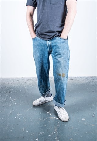 VINTAGE BLUE LEVI'S 501 PAINT JEANS