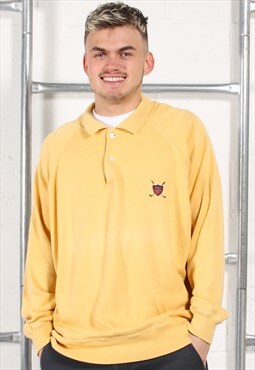 Vintage Polo Ralph Lauren Jumper Yellow Knitted Sweater XL