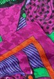 80'S VINTAGE LARGE MULTI COLOURED SCARF FACE PRINT RETRO
