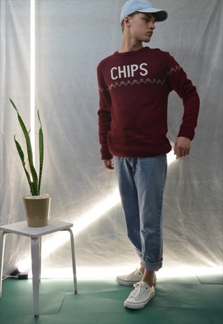 MAN RED SWEATSHIRT