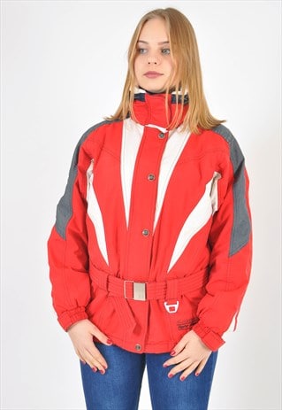 VINTAGE WINTER PUFFER JACKET IN RED