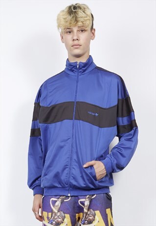 VINTAGE 90'S ADIDAS MIDNIGHT BLUE TRACKSUIT JACKET