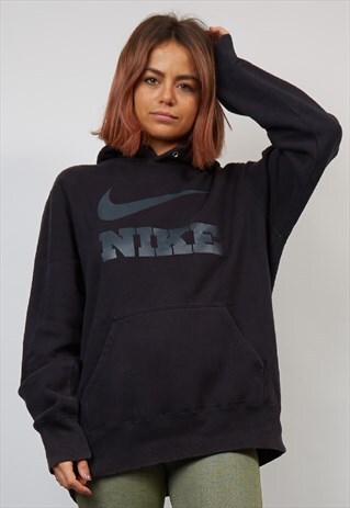 VINTAGE 90'S NIKE LOGO BLACK HOODIE