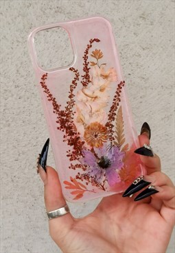Glow in the Dark Dried Flowers Case/ iPhone 12 Pro Max
