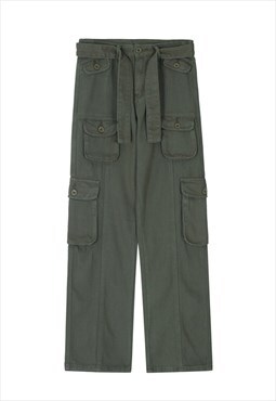 Army Green Cargo Pants Jeans Trousers Y2k