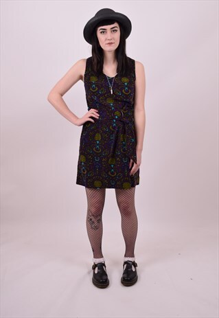 VINTAGE 60'S DESIGNER LIBERTY PRINT SHIFT DRESS SIZE 10 12
