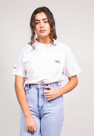 90'S VINTAGE WHITE UMBRO T-SHIRT