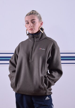 BROWN BERGHAUS 1/4 ZIPPED FLEECE