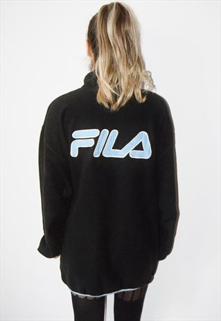 VINTAGE 90S FILA 1/4 ZIP FLEECE SWEATSHIRT JUMPER