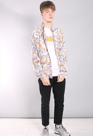 VINTAGE ABSTRACT CRAZY PATTERN SHIRT