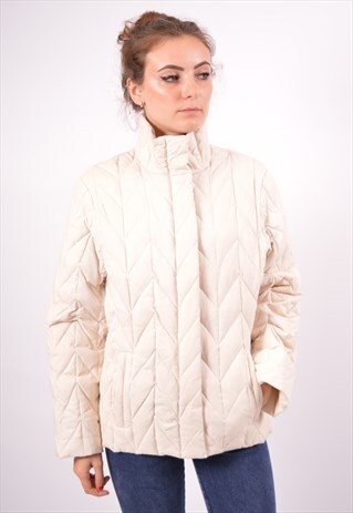 VINTAGE SERGIO TACCHINI QUILTED JACKET OFF WHITE