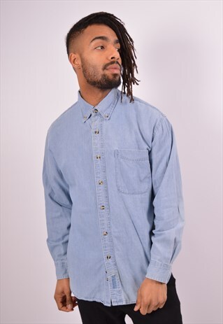 VINTAGE WRANGLER SHIRT BLUE